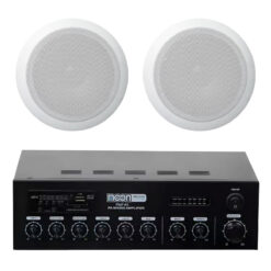 Combo Amplificador Moon 45w Bt +2 parlantes de embutir Roof6