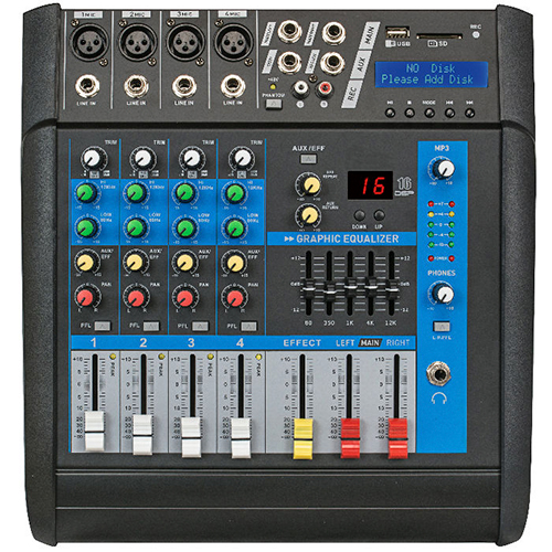 Consola potenciada 4 Canales bluetooth 500W Moon Pm402