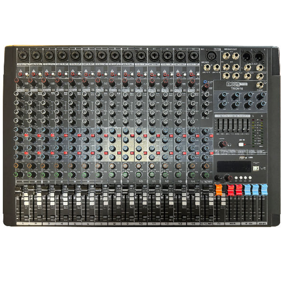 Mixer 16 Canales USB Bluetooth 24 Efectos Moon TRON16
