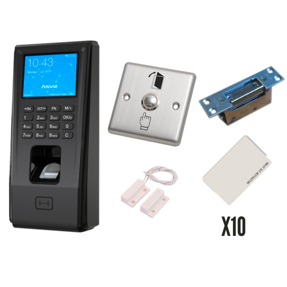Kit De Control De Acceso Anviz Ep30 Fuente Pestillo Tarjetas