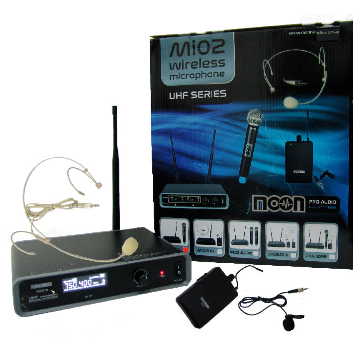Micrófono Inalámbrico UHF de Vincha Moon MI02UH