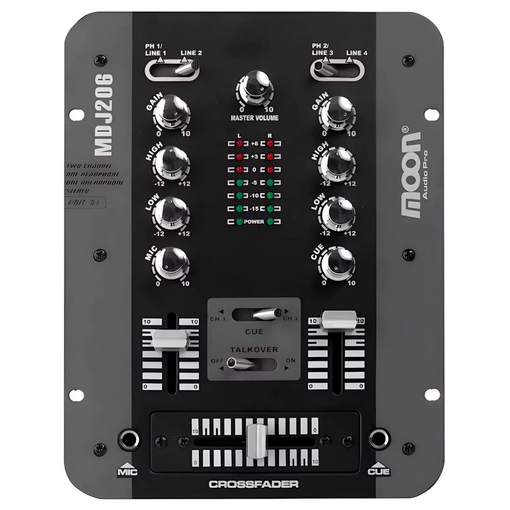 Mixer 2 Canales Estéreo Moon Mdj206