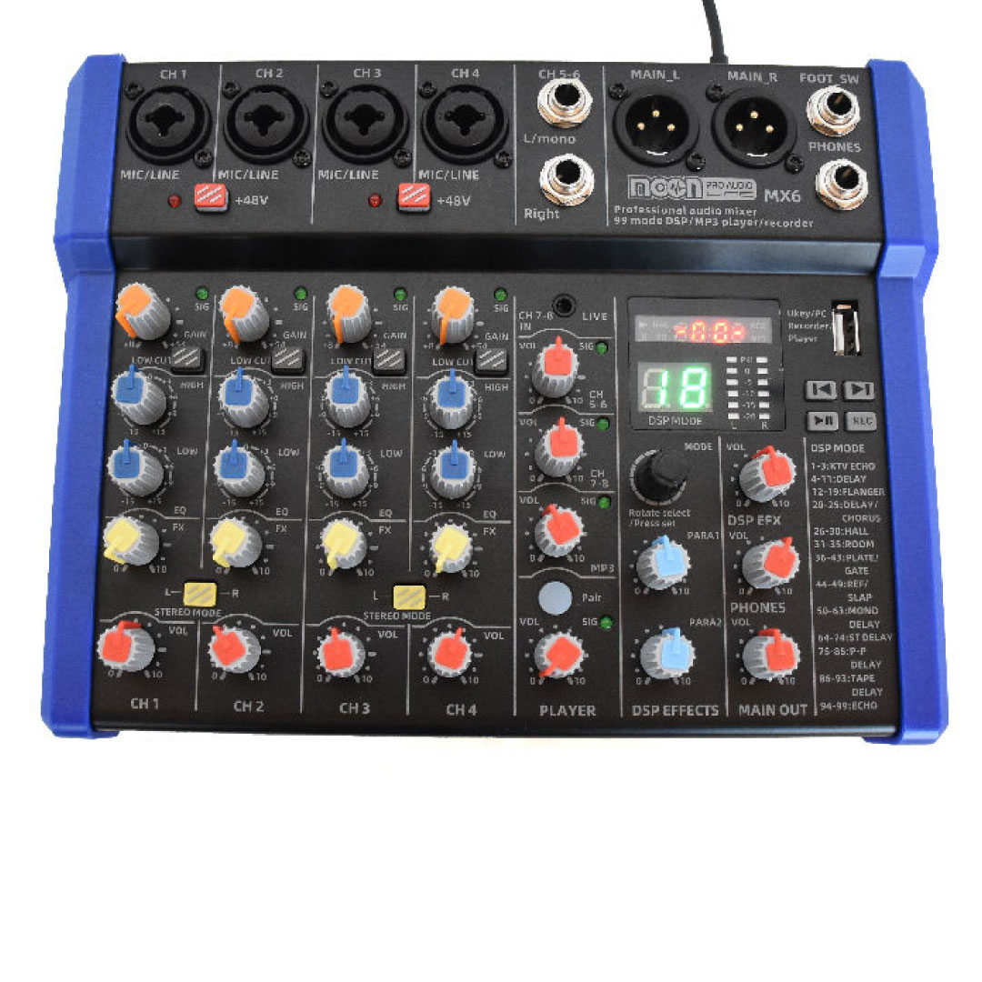 Mixer 6 Canales Moon Mx6