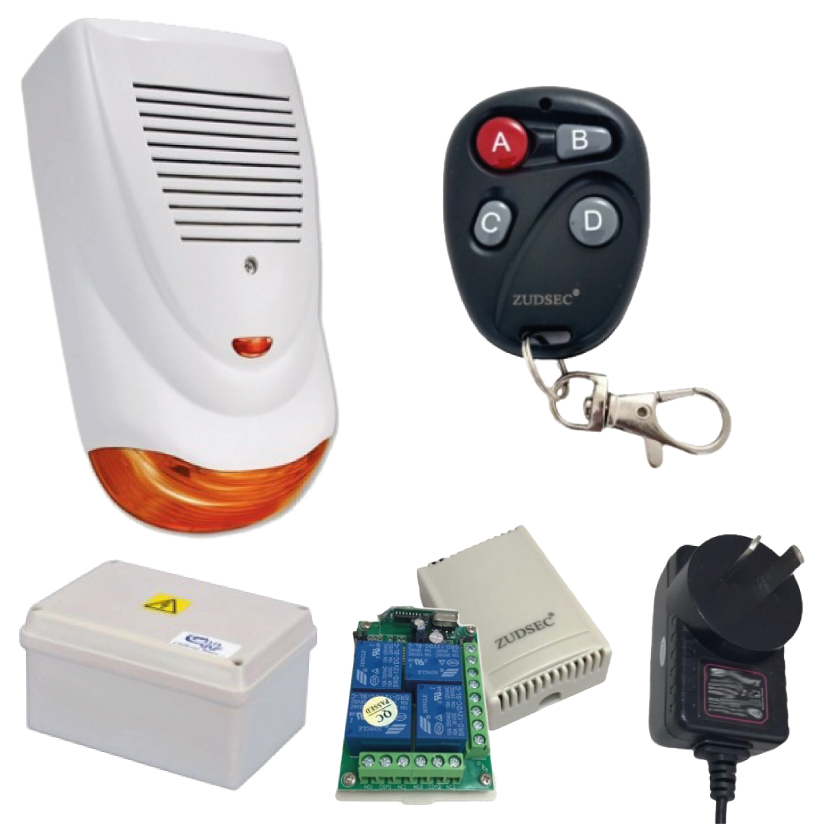 Kit Alarma Vecinal 2: 20 Controles Remotos + Sirena Exterior