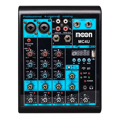 Mixer 4 Canales Wireless Moon Mc4u