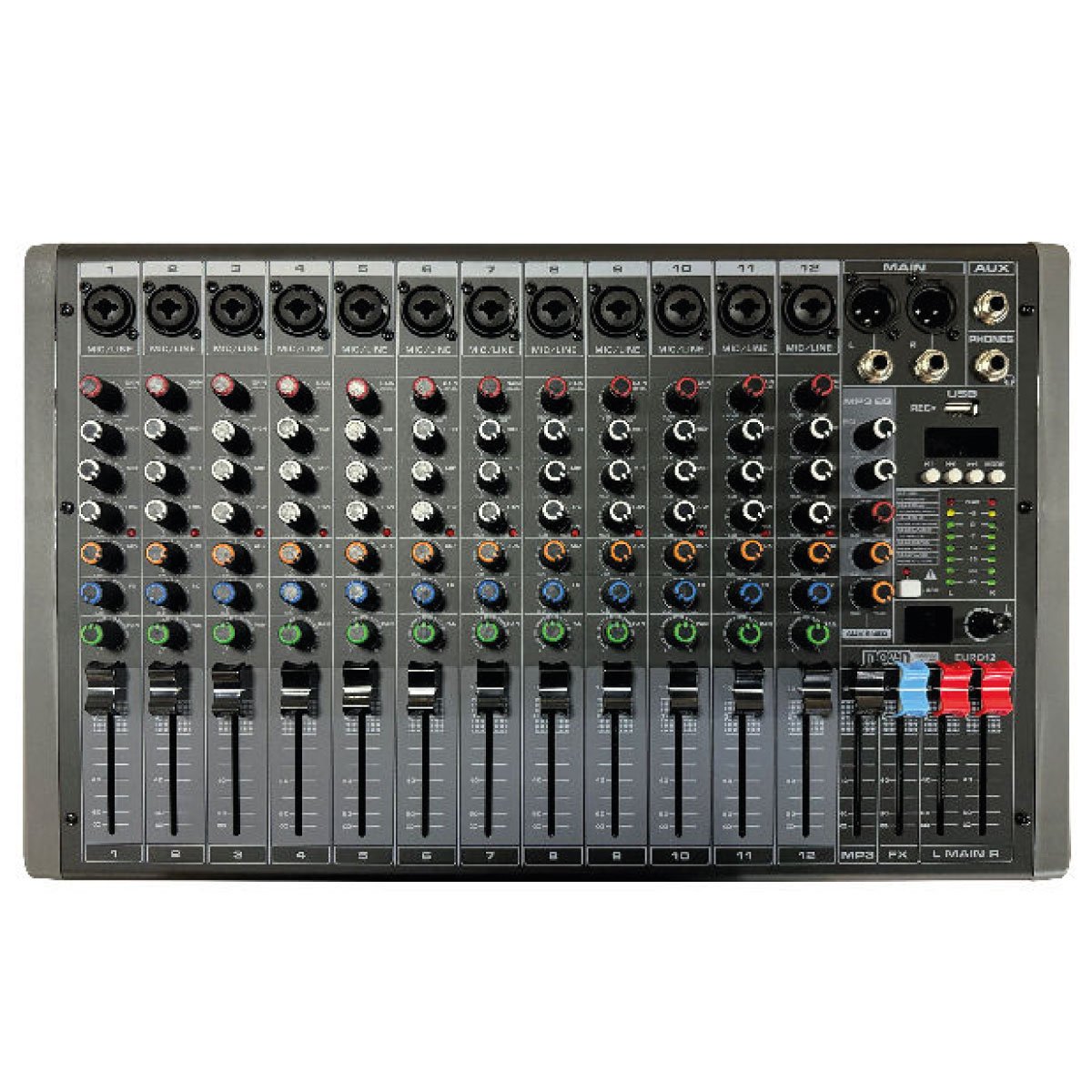 Mixer 12 Canales Usb Bluetooth Moon Euro12