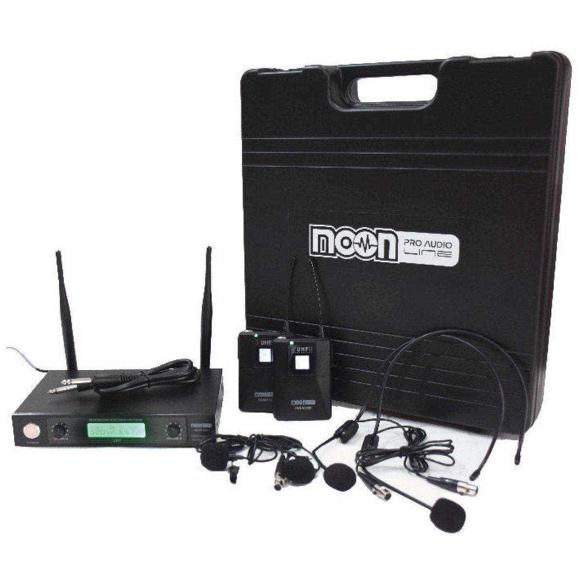 Microfono Inalámbrico Uhf Doble Vincha/solapa Moon Honey522