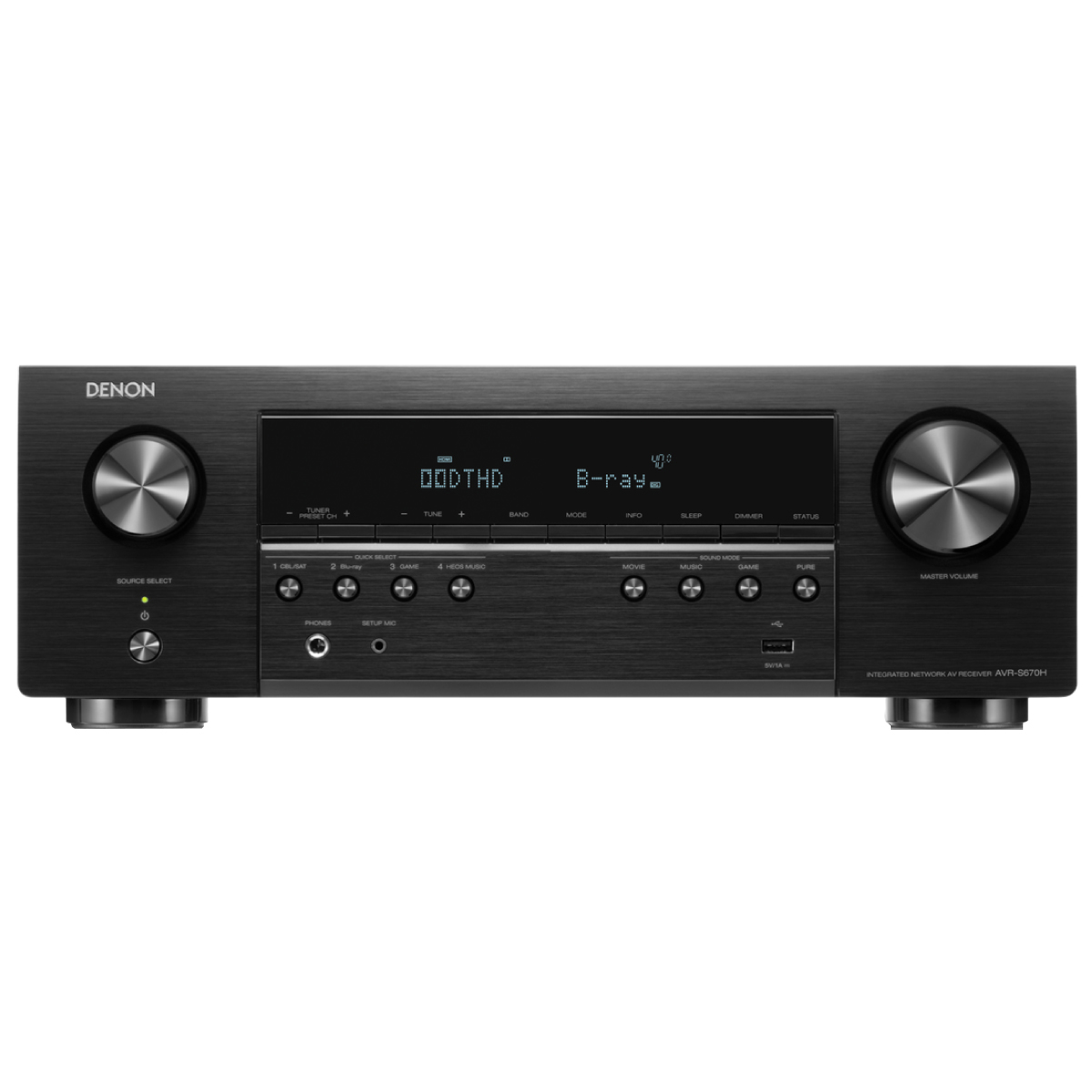 Sintoamplificador Wifi Bluetooth 5.2 Ch 8k Denon Avr-s670h