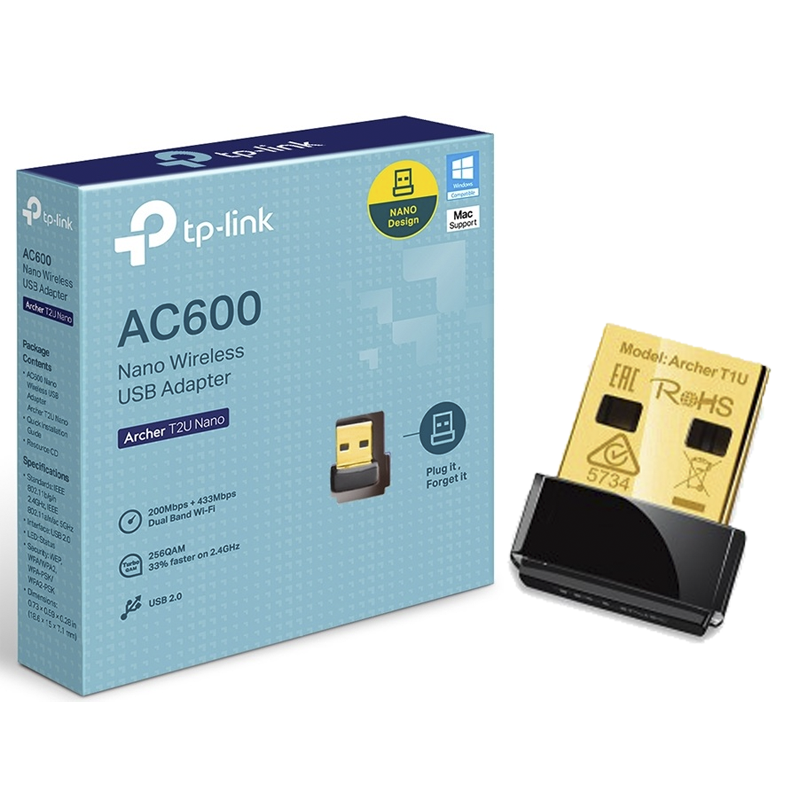 Adaptador Inalámbrico Usb Dualband Tp-link Archer T2u Nano