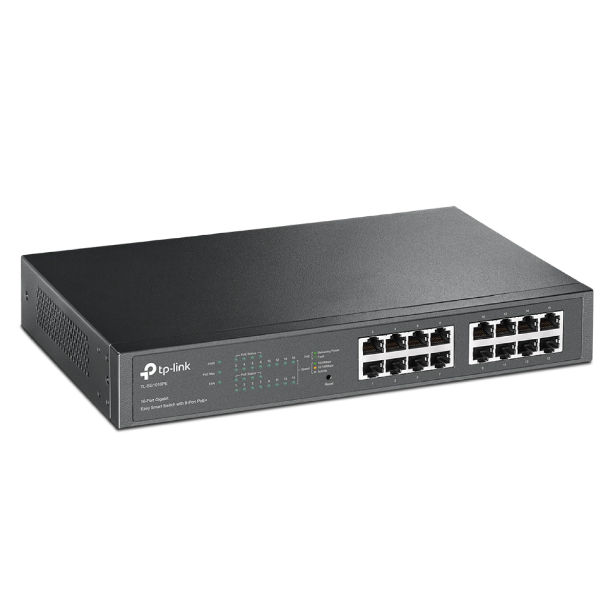 Switch 16 Puertos Gigabit Con 8 Puerto Poe+ Tp-link Sg1016pe