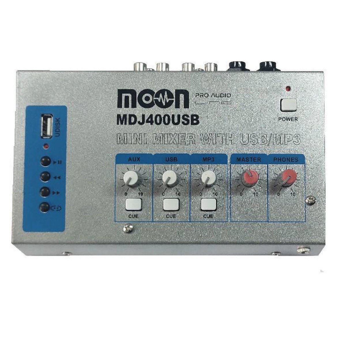 Mixer 4 Canales Usb Mp3 Moon Mdj400usb
