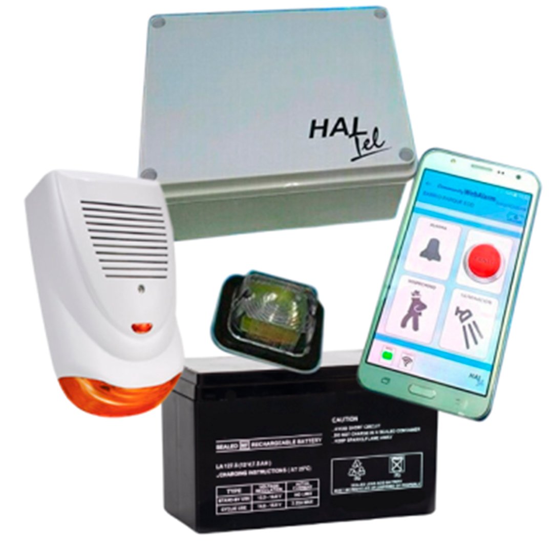 Kit Alarma Vecinal 5: Inalambrica Wifi 15 Casas + Sirena Y Bateria