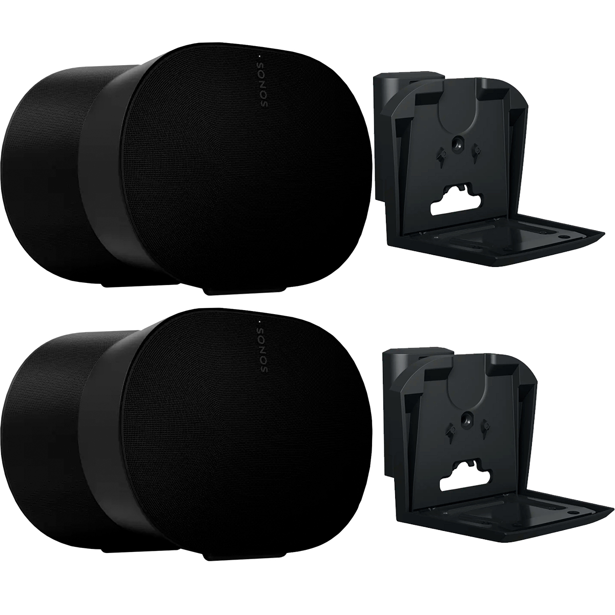 Sistema De Sonido Sonos Era 300 + Soportes Pared Negro (par)